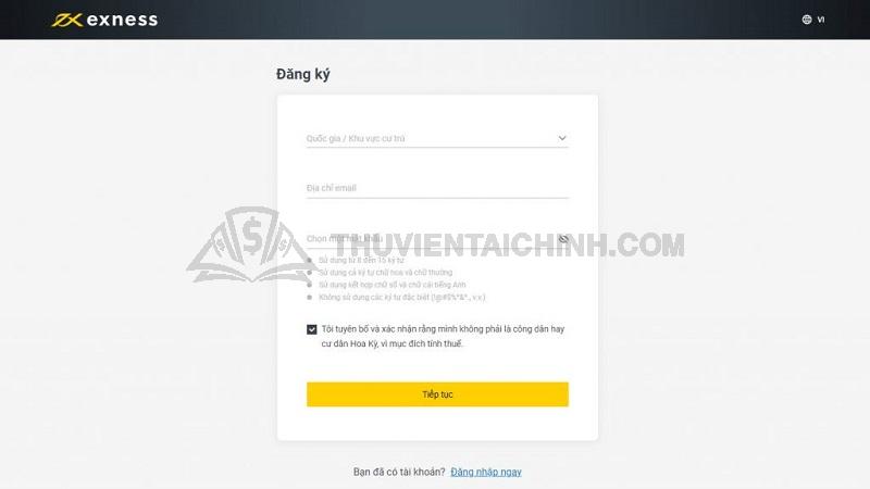 Hướng dẫn thay đổi mật khẩu tài khoản Exness