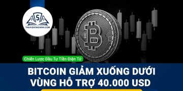 Bitcoin (BTC/USD) giảm xuống dưới đường xu hướng và vùng hỗ trợ 40.000 USD 