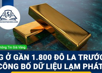 Giá vàng duy trì ở gần 1.800 đô la trước khi công bố dữ liệu lạm phát 