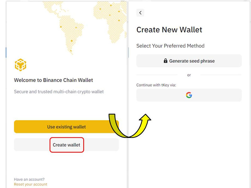 Hướng dẫn tạo ví Binance Chain wallet mới