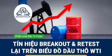 Tín hiệu Breakout và retest lại trên biểu đồ dầu thô WTI