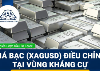 Giá bạc (XAGUSD) điều chỉnh tại vùng kháng cự tam giác
