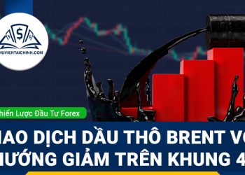 Giao dịch dầu thô Brent với xu hướng giảm trên biểu đồ 4 giờ
