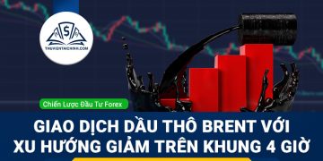 Giao dịch dầu thô Brent với xu hướng giảm trên biểu đồ 4 giờ