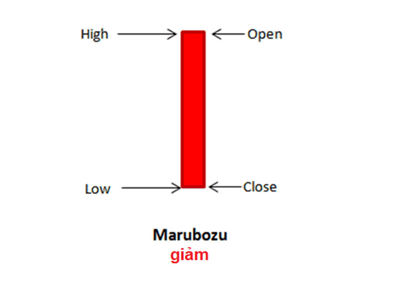 Mô hình nến Marubozu giảm có bóng dưới (Opening Bearish Marubozu)