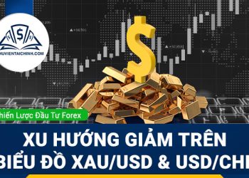 Xu hướng giảm trên biểu đồ vàng (XAUUSD) và USDCHF