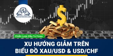 Xu hướng giảm trên biểu đồ vàng (XAUUSD) và USDCHF